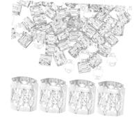 Hohopeti 100pcs Adjustable Dreadlocks Hair Braid Rings Metal Clips for Women Lightweight Secure Lock Hair Jewelry Accessories for Braids Locs Ponytails Silver