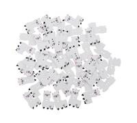 Hohopeti 100pcs Cartoon Alpaca Wooden Buttons DIY Sewing Craft Accessories for Hats Clothes Bags Home Decor Natural Wood Texture