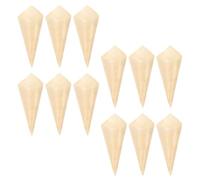 Hohopeti 100Pcs Disposable Wood Cones for Ice Cream and Appetizers, 6.0Cm X 8.0Cm Wooden Finger Food Cones Suitable for Parties and Catering