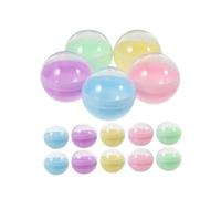 Hohopeti 100pcs Macaron Colored Plastic Craft Capsules Semi-translucent Round Containers for DIY Party Favors and Vending Machine Surprises Bulk Clear Vending Capsules for Crafts and