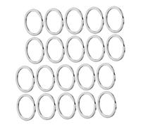 Hohopeti 100Pcs Metal Key Rings Flat Split Rings for Keychains and DIY Crafts Smooth Polished Surface for Car Keys and Pendant Accessories