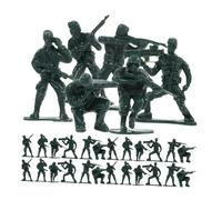 Hohopeti 100pcs Mini Army Men Green Military Sand Table Figures for War Scene Model Soldiers Play People DIY Decorations and School Project Accessories