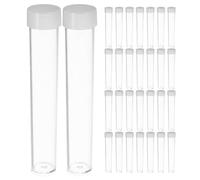 Hohopeti 100pcs Plastic Storage Tubes with Caps 5g Capacity Bead Containers for Glitter Powder and Craft Organizers Small Refillable Tubes for DIY Craft Storage
