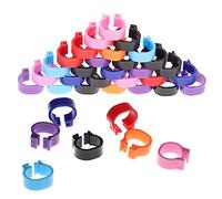 Hohopeti 100pcs Poultry Leg Bands Bird Clip Rings Colorful Chicken Leg Bands for Pigeons Lightweight Durable