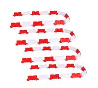Hohopeti 100pcs Rc Road Track Barriers and Miniature Roadblocks for Drift Racing Track Realistic Traffic Signs in White and Red Modular Design for Rc Car Drift Courses and Road Safety