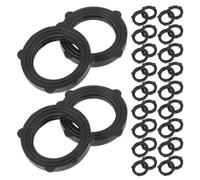 Hohopeti 100pcs Rubber Garden Washers Hose Gasket for Garden Water Outdoor Use Elastic Retention Wide Application Black Rubber Sealing Accessories
