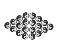Hohopeti 100pcs Tai Chi Bagua Spacer Beads for Jewelry Making Lightweight Soft Clay Round Beads with Fish Design for Bracelets Necklaces DIY Craft Accessories