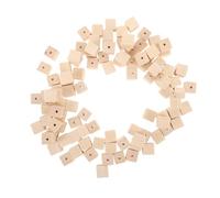Hohopeti 100PCS Unfinished Wooden Cube Beads Square Craft for DIY Jewelry Making Necklace Bracelet Versatile Wood Beads for Crafts and Home Decor