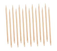 Hohopeti 100pcs Wood Cuticle Pusher Sticks Double-ended Nail Art Manicure Pedicure Tools Disposable Smooth Polished Safe Wooden Nail Care Accessories for Home and Salon Use