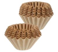 Hohopeti 100Pcs Wood Fiber Coffee Filter Cones Disposable Espresso Filtering Papers for Home Office Smooth Texture Brewing Enhances Coffee Taste
