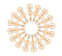Hohopeti 100Pcs Wooden Violin Pendants Handmade Musical Charms for DIY Crafts Earrings Necklace Accessories for Music Lovers Artists Natural Wood Texture
