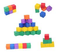 Hohopeti 102PCS EVA Geometric Cube Educational Stacking Blocks for Early Math Learning Preschool Spatial Reasoning and Color Recognition Development
