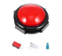 Hohopeti 10cm Red Self-reset Console Buzzer Button with LED Light and Micro Switch, Big Convex Game Answer Buzzer for Family Game Night and Classroom Use, Random Color