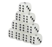 Hohopeti 10Pcs Acrylic Game Dice Sided Colorful Night Glow Dice with Black Dots Rounded Corners Wear Resistant for Party Math Teaching Indoor Outdoor Entertainment