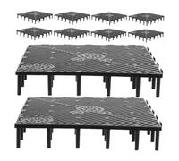 Hohopeti 10pcs Aquarium Bottom Filter Plates Tray for Fish Tank Compatibility with Freshwater Saltwater Efficient Water Purification and Enhanced Filtration Durable Black Isolation Board