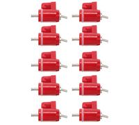 Hohopeti 10pcs Automatic Chicken Waterer Nipples Poultry Drinking Nipples Red Head Steel Ball Chick Water Feeder for Farm and Backyard Poultry Care