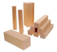 Hohopeti 10pcs Basswood Blocks Unfinished Wood Kit for DIY Crafting Whittling Smooth Surface Woodcarving Blocks for Beginners and Professionals
