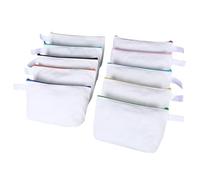 Hohopeti 10pcs Blank Canvas Pouches with Zipper, Medium Canvas Makeup Bags and DIY Craft Zipper Pouches, Multipurpose Cosmetic and Travel Organiser Bags for Women