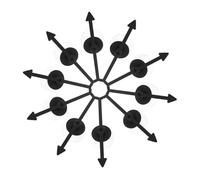 Hohopeti 10pcs Bright Color Game Arrows Lightweight Plastic Turntable DIY Accessory for Classroom Board Games Party Props and Interactive Activities