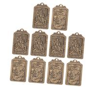 Hohopeti 10pcs Chinese Style Luck Amulet Pendant The God of Wealth Card Charm Compact Lightweight for Peace Protection and Auspiciousness