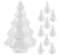 Hohopeti 10pcs Christmas Tree Foam Cone Base Cone Centerpiece Mini Trees White