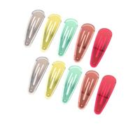 Hohopeti 10pcs Cute Candy Color Snap Hair Clips Small Side Bang Hairpins for Girls Women Colorful Grip Hair Accessories Set (light Brown, Red, Fruit Green, Emerald, Grey)