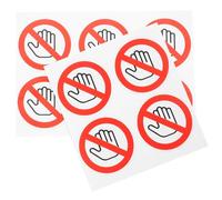 Hohopeti 10Pcs Device Do Not Touch Stickers Safety Warning Sign Self-Adhesive Vinyl Alarm Sticker with Obvious Warning and Good Viscosity for Dangerous Equipment in Warehouse