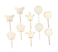Hohopeti 10pcs DIY Blank Wooden Fairy Wands for Painting and Crafts Mixed Style Unfinished Sticks for Creative Dress Up Party and Handcraft Activities
