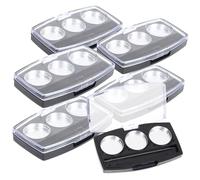 Hohopeti 10Pcs DIY Empty Eyeshadow Pallet Compact Makeup Tray Refillable Cosmetic Case with Aluminum Pans Transparent Lid Portable for Travel and Daily Use