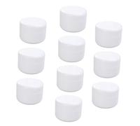 Hohopeti 10pcs Empty Cosmetic Storage Jars Cream Containers Portable Sample Pots for Travel and Home Use Lightweight Leak-resistant Makeup Organizer