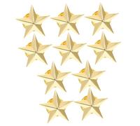 Hohopeti 10pcs Five-pointed Star Badge Lapel Pins, Gold Star Pins for Veterans Day, Memorial Day Party Decorations, Clothing Accessories for Men and Women