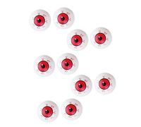 Hohopeti 10pcs Halloween Fake Eyeball Red Vein Plastic Party Accessories Scary Decoration Props for Horror Atmosphere and Costume Events