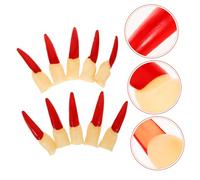 Hohopeti 10Pcs Halloween Witch Finger Covers Multi-function Realistic Fake Fingers Cosplay Props for Parties Masquerade and Scary Costume Accessories
