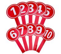 Hohopeti 10Pcs Handheld Number Score Paddles 1-10 Voting Scoreboards 9.5X19Cm Practical Multi-Use Paddle Boards for Sports Coaching and Referee Use