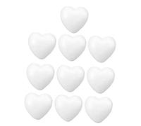 Hohopeti 10pcs Heart-Shaped Polystyrene Balls for DIY Craft Valentine's Day Decor 6cm Paintable Decorative Hearts