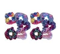 Hohopeti 10pcs Large Gradient Color Elastic Ponytail Holders for Women Oversized Cloth Scrunchies Hair Ties with Dazzling Metallic Finish Thick Hair Accessories for Stylish Daily Use