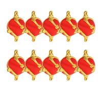 Hohopeti 10pcs Mini Hanging Lantern Ornaments Chinese Year Spring Festival Decor Craft Jewelry Making Charms