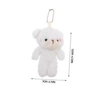 Hohopeti 10pcs Mini Jointed Bear Plush Keychains Soft Stuffed Animal Adorable Small Bears for DIY Crafts Shower Birthday Party Favors