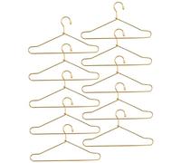 Hohopeti 10pcs Mini Metal Doll Clothes Hangers Small Iron Hangers for Doll Clothes Storage and Pet Apparel Organization Flexible Design for Play and Neat Tiny Wardrobe Management