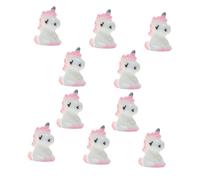 Hohopeti 10pcs Mini Unicorn Figurines Craft Decorations for Moss Succulent Micro Landscape DIY Adorable Miniature Unicorns