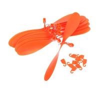 Hohopeti 10pcs Model Aircraft Propeller Blades Kit Compatible for Thunderbird Glider Tiger Helicopter with Rubber Band Power Aerodynamic Replacement Parts for Educational Science Projects