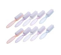 Hohopeti 10pcs Nail Scrubbing Brush with Non-slip Handle Portable Fingernail Cleaner for Hands and Feet Gentle Strong Bristles for Thorough Nail and Skin Cleaning Suitable for Home Bathroom