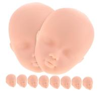 Hohopeti 10pcs Plastic Doll Heads for DIY Crafting Makeup Practice Miniature Doll Parts for Hairdressing and Dollhouse Decoration