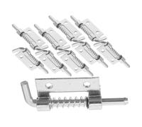 Hohopeti 10pcs Spring Loaded Locking Latch Barrel Bolt Heavy Duty Spring Bolt for Cabinet Door Gate Trailer Door Latch Left Side with Holes Industrial Hardware
