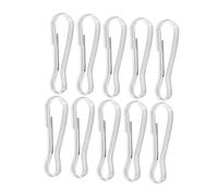 Hohopeti 10pcs Stainless Steel Spring Clips Metal Fastener Hooks 30mm for Hanging Pet Hammock Parrot Toys Small Animal Cage Accessories