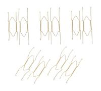 Hohopeti 10pcs Steel Plate Hangers W Shaped Decorative Wire Hooks Wall Hooks for Hanging Decorative Plates and Platters Easy No Damage Installation