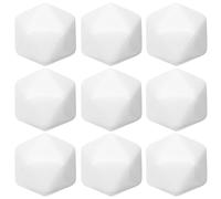 Hohopeti 10Pcs Unfinished Acrylic Dice Blank Square Blocks DIY Craft Cubes for Educational Games Fine Motor Skill Development and Custom Letter Carving