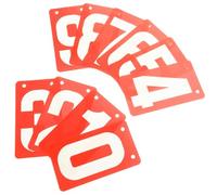 Hohopeti 10pcs Waterproof Flip Scoreboard Number Cards Set, Portable Digit Flip Counting Board for Sports, Football and Billiards Score Recording, Blue and Red Plastic Score Keeper