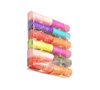 Hohopeti 12 Pcs Embroidered Lipstick Boxes with Mirror Retro Silk Floral Design Compact Makeup Organizer for Women Portable Cosmetic Storage Cases for Travel Party Use