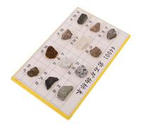 Hohopeti 12 pcs Mineral Rock Specimen Collection Kit for Geology Students and Enthusiasts Portable Display with Visible Texture and Features Educational Rocks and Minerals for Study and